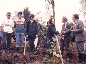 Launch of BTCV's Million Tree Campaign, Pigdown Wood in 1988